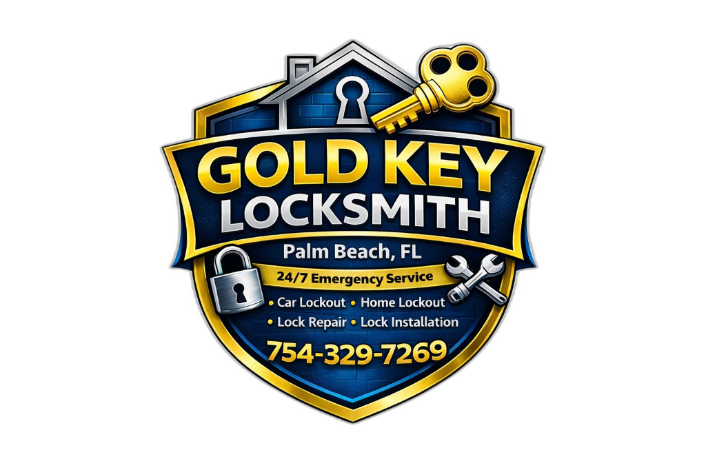 Gold Key Locksmith Logo